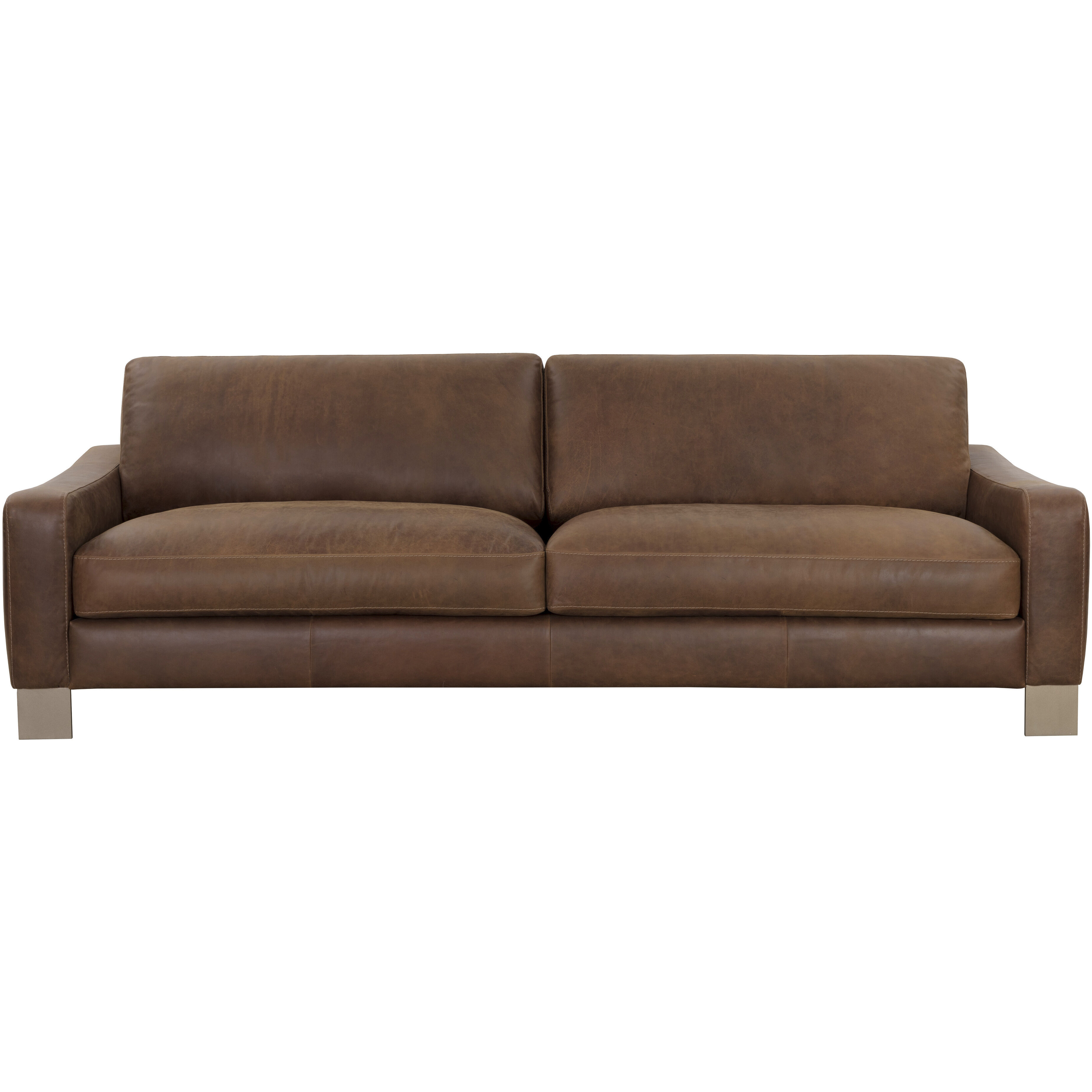 Rafael Lucia Tobacco Leather Sofa